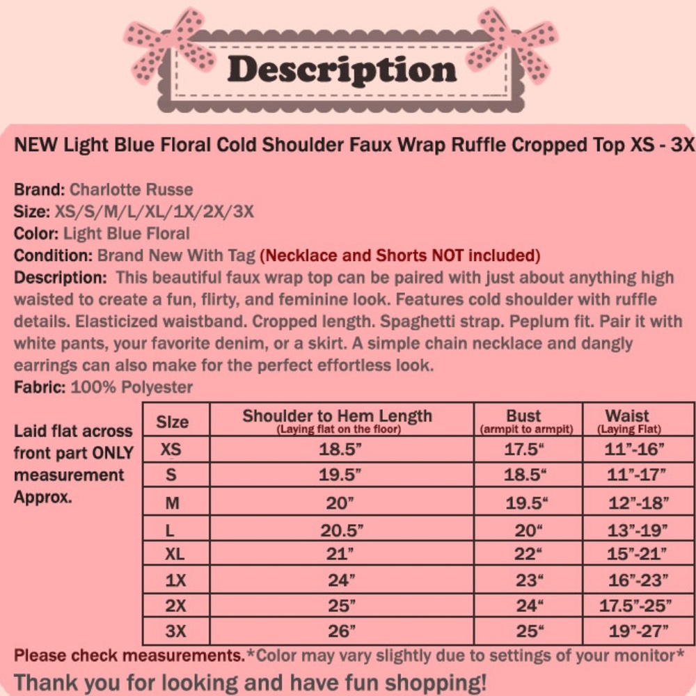 PLUS SIZE Light Blue Floral Ruffle Cold Shoulder - Picture 8 of 8